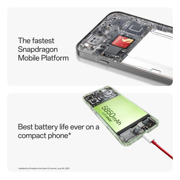 OnePlus 13s | Snapdragon® 8 Elite | Best Battery Life Ever on a Compact Phone | Lifetime Display Warranty | 12GB+256GB | Green Silk